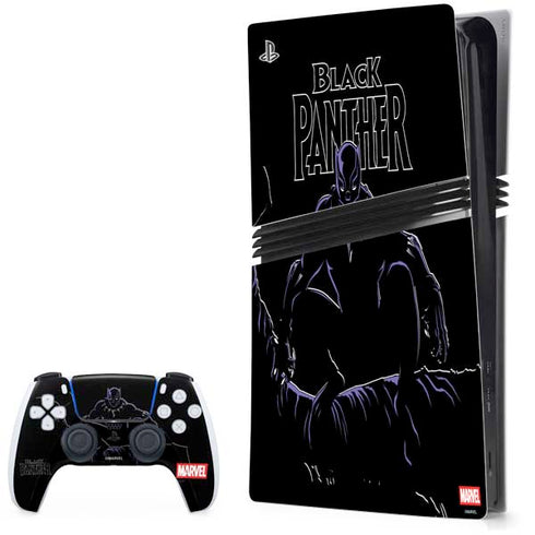 Marvel Black Panther Night Time Watch PS5 Pro Bundle Skin